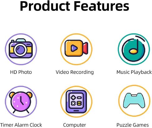 Digital Camera for Kids, 2.8 Inch Full Color Children Digital Video Camera, Auto Focus, 1080P 48MP Kids Smart Phone Toy MP3 Music Player, 180° Rotatable Lens (Pink) in Saudi Arabia