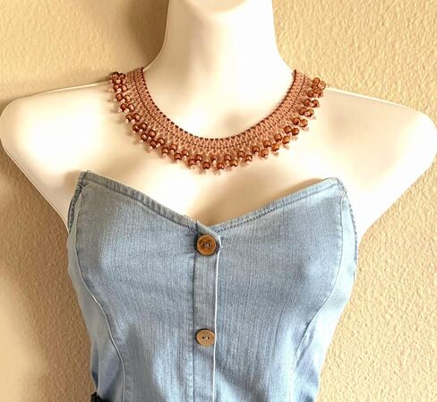 Handmade Ukrainian beaded jewelry, Ethnic Style Necklace, Gerdan Sylyanka Necklace, collar women necklace, Beaded Necklace, Bohemian Jewelry, Moms Birthday Gift, Handmade Gifts in Saudi Arabia
