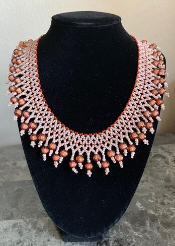 Handmade Ukrainian beaded jewelry, Ethnic Style Necklace, Gerdan Sylyanka Necklace, collar women necklace, Beaded Necklace, Bohemian Jewelry, Moms Birthday Gift, Handmade Gifts in Saudi Arabia