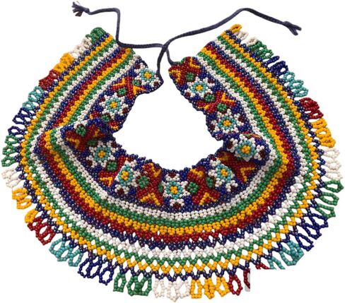 Handmade Ukrainian Colorful Beaded Necklace Luxury Wide Beaded Necklace for Women Bohemian Ethnic style Necklace Boho Beaded Necklace Beaded Collar Gerdan Sylyanka Necklace in Saudi Arabia