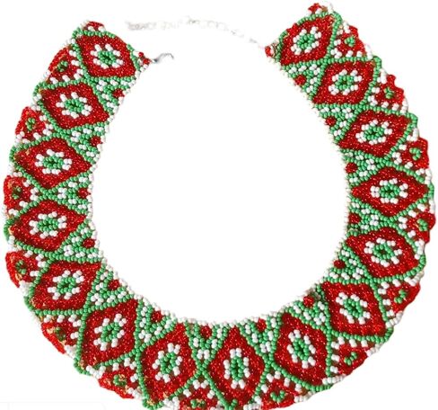 Handmade Ukrainian Beaded Necklace for Women Dainty Beaded Collar Bohemian Ethnic Style Necklace Unique Designer Beaded Jewelry Sylyanka Necklace Gerdan Moms Birthday Gift in Saudi Arabia