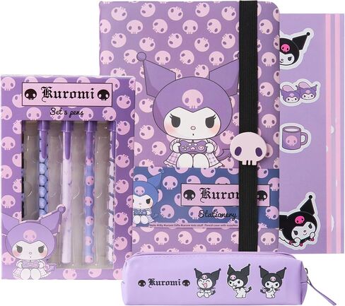 Get Trend Hello Kitty Cinnamoroll stisterary set cute ball ball point pens kawaii case case anime anime stuff stuff aceep accessories for teens (Blue Cinnamoroll) in Kuwait