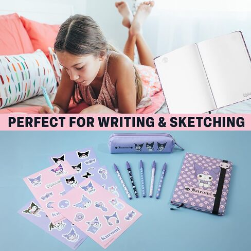 Get Trend Hello Kitty Cinnamoroll stisterary set cute ball ball point pens kawaii case case anime anime stuff stuff aceep accessories for teens (Blue Cinnamoroll) in Kuwait