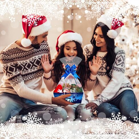 Cholemy 72 Pcs Christmas Gift Baskets Empty to Fill Kit DIY Basket for Gifts Empty Bulk 24 Tray Favor with Handles 24 Bows 24 Clear Basket Bags for Xmas Holiday Birthday (Stylish Style) in Saudi Arabia
