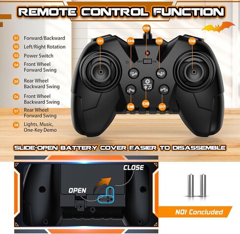 Remote Control Car, 2.4Ghz 8WD Stunt Rc Cars with Auto Demo, 360° Rotation, Music and LED Light, Remote Control Car for Boys 4 5 6 7 8-12, Birthday Gifts Toys for Boys in Saudi Arabia