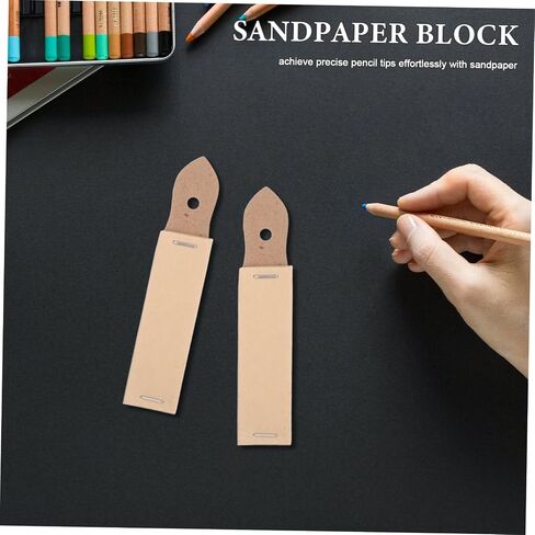 STOBOK 10pcs رسم ورقة الصنفرة خفيفة الوزن مع وظيفة محو القلم الرصاص لفنانين لتشحيد ملون باستيل والفحم للرسم في الهواء الطلق in Kuwait