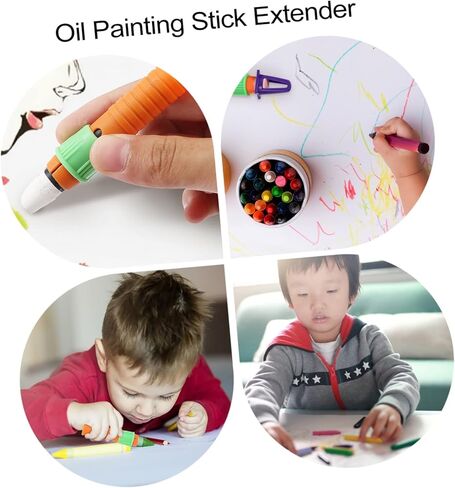 15pcs crayon extender sharepener multi-function cap للرسم المناسب للفنانين والطلاب يعزز عمر التلوين للباستيل والمشاريع الفنية in Kuwait