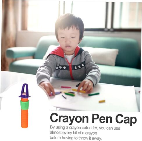 15pcs crayon extender sharepener multi-function cap للرسم المناسب للفنانين والطلاب يعزز عمر التلوين للباستيل والمشاريع الفنية in Kuwait
