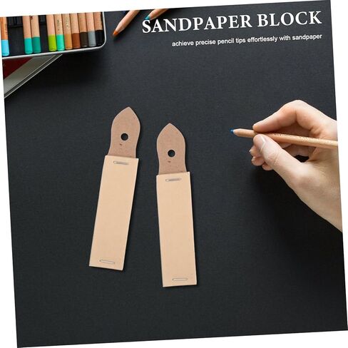 Artibetter 10pcs Sketch Sandpaper Compact Compact Sharpener Art Board for Charcoal Crayon Pastel Drawing for Outdoor Skeching Art in Saudi Arabia