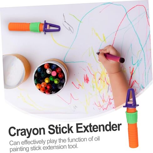 15Pcs Crayon Extender with Sharpener Multi Functional Crayon Pen Caps for Oil Painting Sticks Durable and Lightweight for Artists and in Kuwait