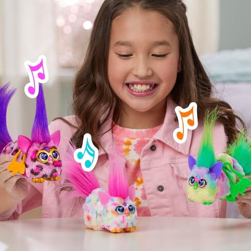 Furby DJ Furblets Berry-Cup-Cake Mini Electronic Plush Toy مع مؤثرات صوتية ومضرة in Kuwait