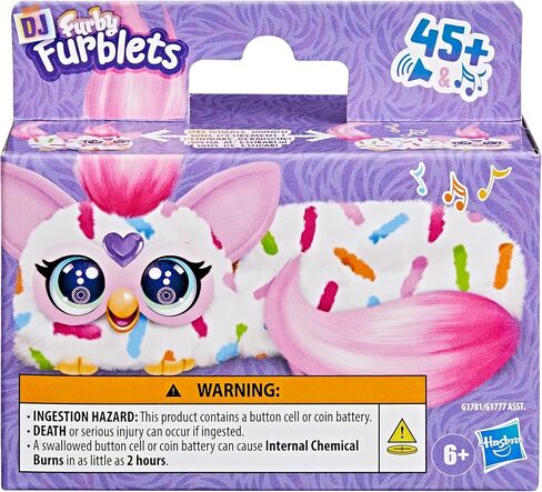 Furby DJ Furblets Berry-Cup-Cake Mini Electronic Plush Toy مع مؤثرات صوتية ومضرة in Kuwait