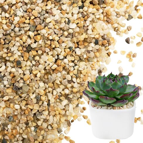 Nupick 3-5mm رمال خشنة للنباتات ، 6 رطل الحصى البستاني للعصارة ، ورمال السيليكا الصحراوية لصبار ، والحصى الزخرفية للمناظر الطبيعية ، والحصى الذهبية للحوادث ، والبونساي ، الحشو المزهريات in Kuwait