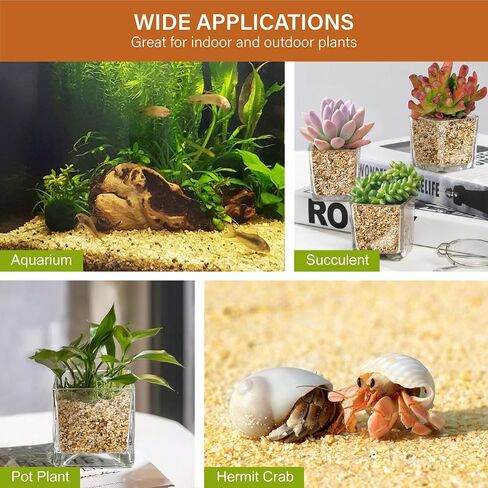 Nupick 3-5mm رمال خشنة للنباتات ، 6 رطل الحصى البستاني للعصارة ، ورمال السيليكا الصحراوية لصبار ، والحصى الزخرفية للمناظر الطبيعية ، والحصى الذهبية للحوادث ، والبونساي ، الحشو المزهريات in Kuwait