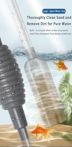 66.9IN Siphon Gravel Vacuum,Fish Tank Cleaner Aquarium Fish Tank Changing Water Cleaning Gravel and Sand Supplies & Cleaning Tools in Saudi Arabia