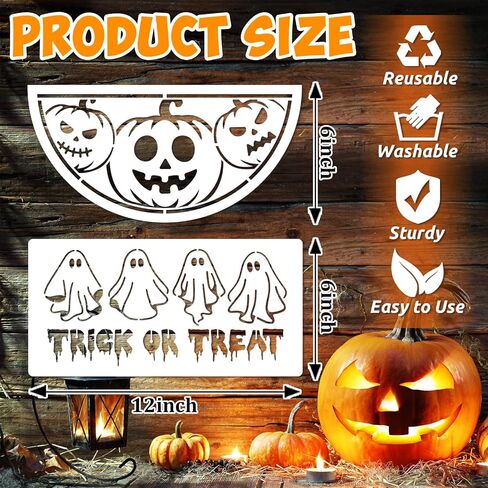 18 PCS سقوط الإستنسل للطلاء على استنسل عيد الشكر الخشب للبالغين والأطفال أوراق اليقطين الخريف. in Kuwait