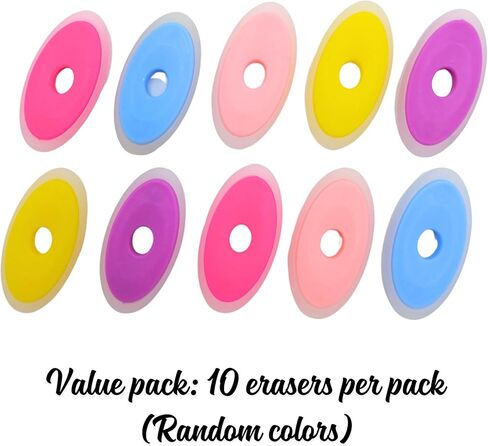 ممحاة القلم القابلة للمحو ، مطاطية للقلم القابل للمحو ، 10 أجهزة محوّة جافة ، محايات أقلام الهلام ، حبر مطاط بلون عشوائي. in Kuwait