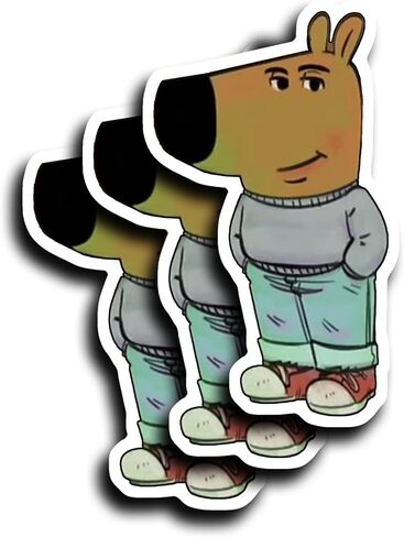 ملصق ميم البرد ، -3 حزمة - شارات Tictok Chill Gumy Dog Meme Sticker 3 "طويل القامة in Saudi Arabia