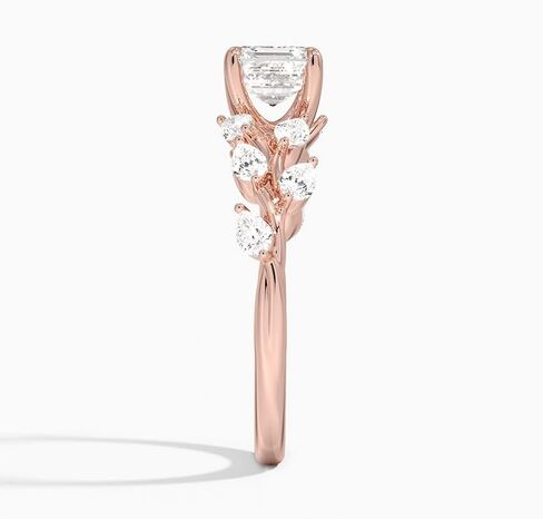 خواتم المشاركة مويسانيت للنساء عديمة اللون VVS1 وضوح الأزهار 1-2 CT الزمرد قطع 10K 14K 18K الذهب الأصفر و 925 الجنيه الفضة الخاتم مويسانيت خاتم عيد الميلاد لها in Saudi Arabia