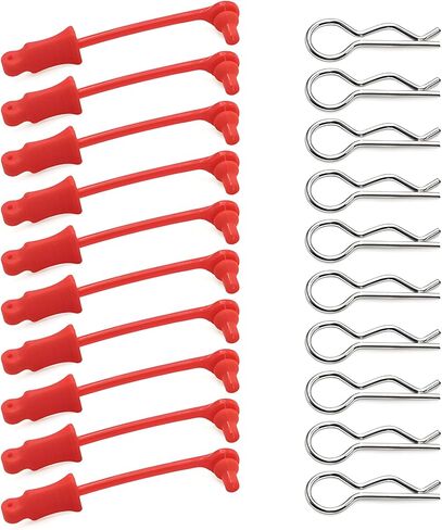 10pcs مقاطع الجسم RC مع علامات التبويب سحب R PINS PINS Universal Shell Presactions for 1/10 1/12 1/14 TRAXXAS ARCIAL ARCIAL LOSI REDCAT HPI تتجاوز RC CAR CAR CARLER TRACK DUGGY DOUND (الأسود) in Kuwait