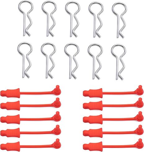 10pcs مقاطع الجسم RC مع علامات التبويب سحب R PINS PINS Universal Shell Presactions for 1/10 1/12 1/14 TRAXXAS ARCIAL ARCIAL LOSI REDCAT HPI تتجاوز RC CAR CAR CARLER TRACK DUGGY DOUND (الأسود) in Kuwait