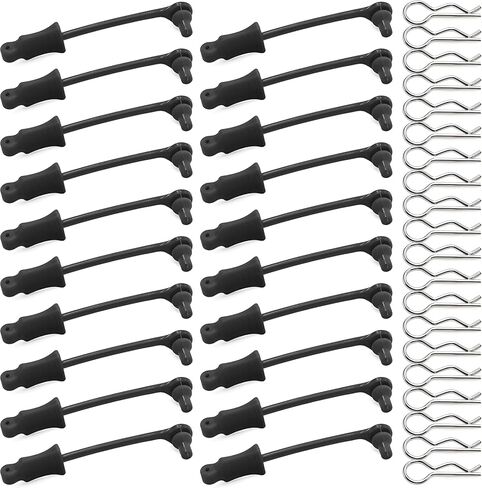10pcs مقاطع الجسم RC مع علامات التبويب سحب R PINS PINS Universal Shell Presactions for 1/10 1/12 1/14 TRAXXAS ARCIAL ARCIAL LOSI REDCAT HPI تتجاوز RC CAR CAR CARLER TRACK DUGGY DOUND (الأسود) in Kuwait