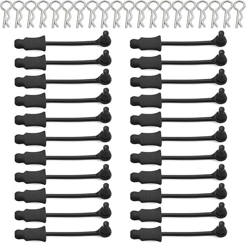 10pcs مقاطع الجسم RC مع علامات التبويب سحب R PINS PINS Universal Shell Presactions for 1/10 1/12 1/14 TRAXXAS ARCIAL ARCIAL LOSI REDCAT HPI تتجاوز RC CAR CAR CARLER TRACK DUGGY DOUND (الأسود) in Kuwait