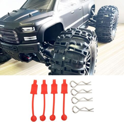 ‌upgrade Universal RC Body Clips 4 أزواج - SHELL TREWINER متوافق مع مقياس LOSI LASERNUT U4 1/10 (أحمر) in Saudi Arabia