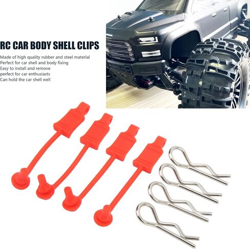 ‌upgrade Universal RC Body Clips 4 أزواج - SHELL TREWINER متوافق مع مقياس LOSI LASERNUT U4 1/10 (أحمر) in Saudi Arabia