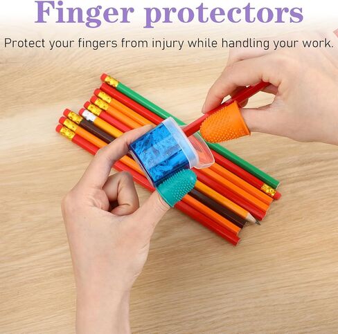 20pcs Finger Grips for Sorting Paper, 5 Different Sizes Colors Finger Rubber Tips Reusable with Box for Money Counting Collating Writing Sorting Paperwork Cutting Crafts in Kuwait