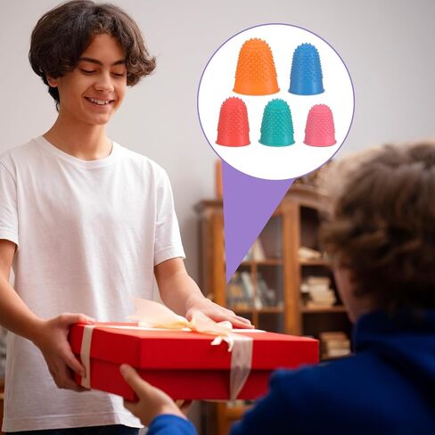 20pcs Finger Grips for Sorting Paper, 5 Different Sizes Colors Finger Rubber Tips Reusable with Box for Money Counting Collating Writing Sorting Paperwork Cutting Crafts in Kuwait