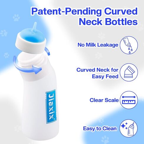 3 حزمة هريرة زجاجة التمريض السيليكون ، حلمة تغذية السيليكون ، مستلزمات هريرة حديثي الولادة قابلة لإعادة الاستخدام ، مناسبة لتغذية هريرة ، جرو ، أرنب ، الهامستر (الأزرق ، صغير) in Kuwait