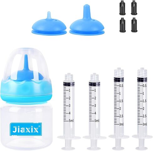 Pet Nursing Bottle Kit for Kitten Puppy,60mlCat Bottle Feeding Kit Nipple Kittens Syringe for Small Cat Dog Newborn Kitten Puppys Rabbits Squirrel Animals (Pink) in Saudi Arabia
