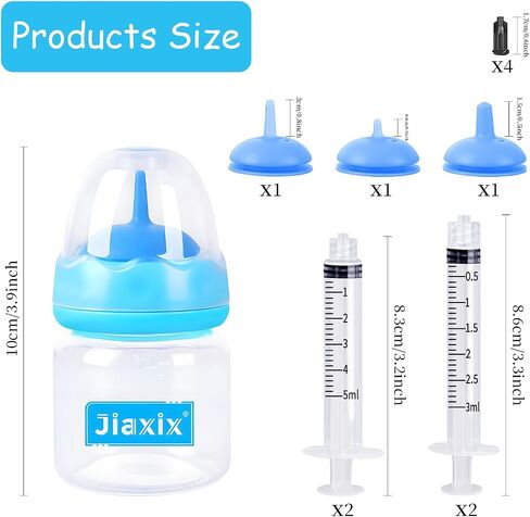 Pet Nursing Bottle Kit for Kitten Puppy,60mlCat Bottle Feeding Kit Nipple Kittens Syringe for Small Cat Dog Newborn Kitten Puppys Rabbits Squirrel Animals (Pink) in Saudi Arabia
