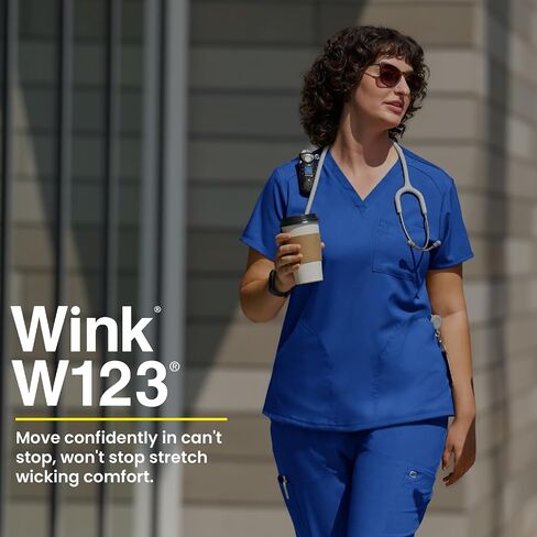 WonderWink Women's Flex-n-Reach V-Neck Scrub Top in Saudi Arabia