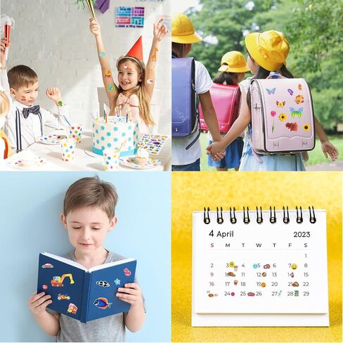 24 Sheets(500+) 3D Puffy Stickers for Toddlers Kids, Bulk Preschool Sticker Sheets for Reward, Craft, Scrapbooking Including Animal, Fruits, Dinosaurs, Fish and More in Kuwait