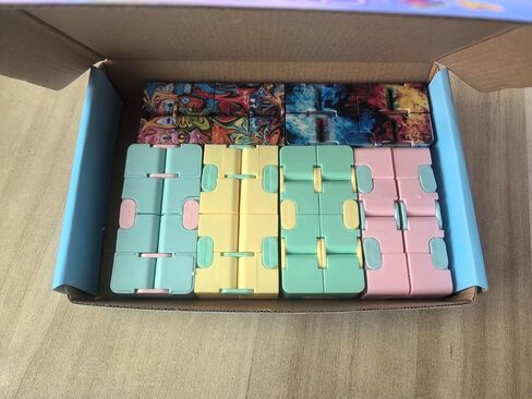 سحرية kaleidoscope cube | إنفينيتي تململ لعبة لتخفيف الإجهاد | 4 ألوان المعكرون المهدئة + 2 طبعات مفاجئة | لعبة ADHD الحسية المثالية ديكور ومكتب للبالغين | فكرة هدية فريدة. in Saudi Arabia