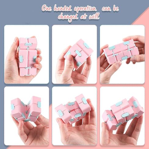 سحرية kaleidoscope cube | إنفينيتي تململ لعبة لتخفيف الإجهاد | 4 ألوان المعكرون المهدئة + 2 طبعات مفاجئة | لعبة ADHD الحسية المثالية ديكور ومكتب للبالغين | فكرة هدية فريدة. in Saudi Arabia