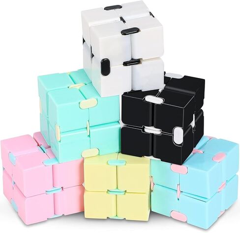 سحرية kaleidoscope cube | إنفينيتي تململ لعبة لتخفيف الإجهاد | 4 ألوان المعكرون المهدئة + 2 طبعات مفاجئة | لعبة ADHD الحسية المثالية ديكور ومكتب للبالغين | فكرة هدية فريدة. in Saudi Arabia