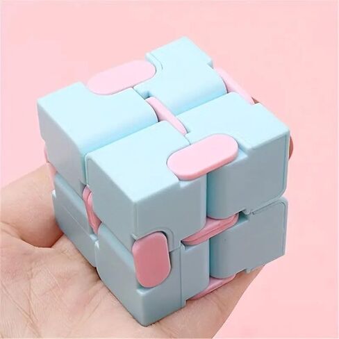 سحرية kaleidoscope cube | إنفينيتي تململ لعبة لتخفيف الإجهاد | 4 ألوان المعكرون المهدئة + 2 طبعات مفاجئة | لعبة ADHD الحسية المثالية ديكور ومكتب للبالغين | فكرة هدية فريدة. in Saudi Arabia