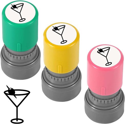 3 حزمة Martini Stamp ، ختم مشروب الكوكتيل الكوكتيل ، Martini Glass Stamper لصياغة المخططين in Kuwait