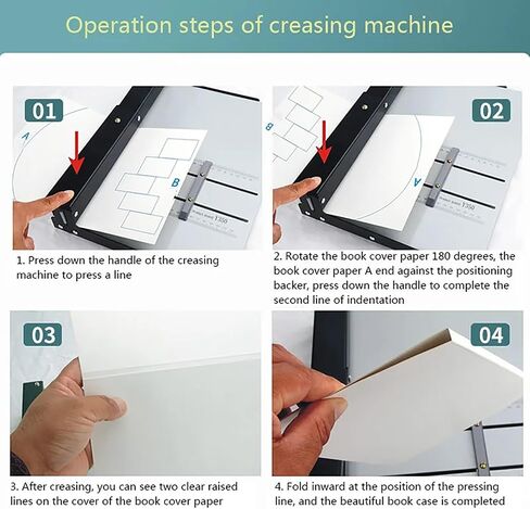 Creasing Machine,Manual Creaser,Scoring Paper Creasing Machine, 13.8"/350mm with Positioning Block A Clear Scale Excellent Precision in Saudi Arabia