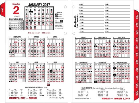 AT-A-GLANCE Burkhart's Day Counter Daily Desk Calendar Refill 2017, 4-1/2 x 7-3/8" (E712-50) in Saudi Arabia