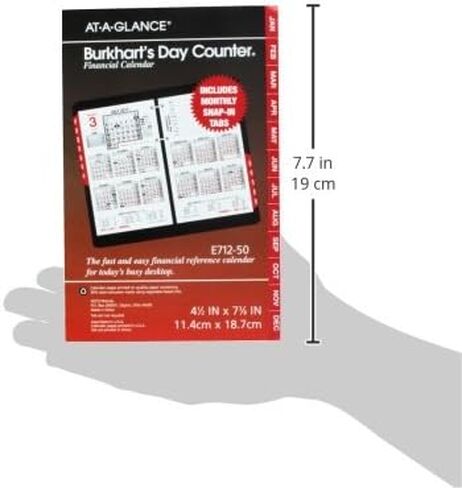 AT-A-GLANCE Burkhart's Day Counter Daily Desk Calendar Refill 2017, 4-1/2 x 7-3/8" (E712-50) in Saudi Arabia
