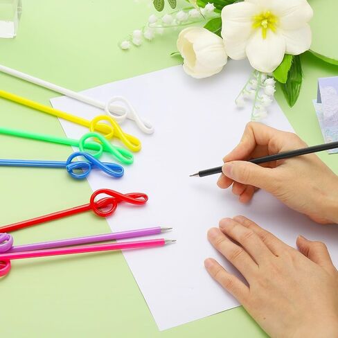 PATIKIL 24pcs Rollerball Pens 1.0mm, Musical Note Ball Point Pens Black Liquid Gel Ink Music Novelty Smooth Writing for Home Office Gifts, Green in Saudi Arabia