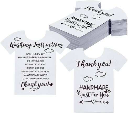 FINGERINSPIRE 240 Pcs Cup Care Instructions Cards 2.13x3.43inch Pink With Flower Print Rectangle Display Card with Handmade with Love Text for Handmade Cups, Gifts, and Retail Packaging for Sellers in Saudi Arabia