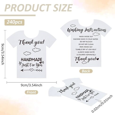 FINGERINSPIRE 240 Pcs Cup Care Instructions Cards 2.13x3.43inch Pink With Flower Print Rectangle Display Card with Handmade with Love Text for Handmade Cups, Gifts, and Retail Packaging for Sellers in Saudi Arabia