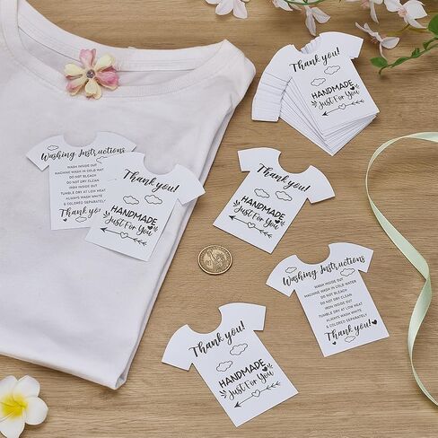 FINGERINSPIRE 240 Pcs Cup Care Instructions Cards 2.13x3.43inch Pink With Flower Print Rectangle Display Card with Handmade with Love Text for Handmade Cups, Gifts, and Retail Packaging for Sellers in Saudi Arabia