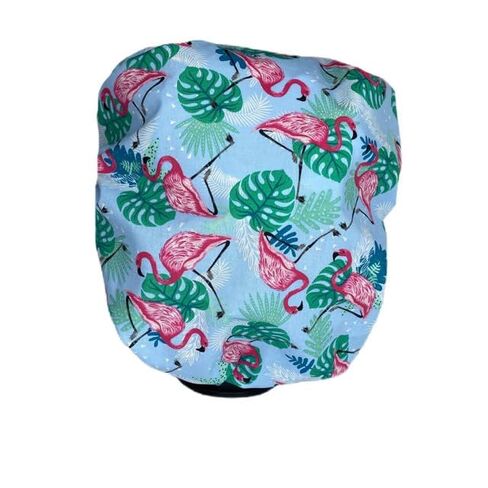 Bouffant Scrub Cap Flamingo Time Scrub Hat OR Hats Womens Scrub Caps in Kuwait