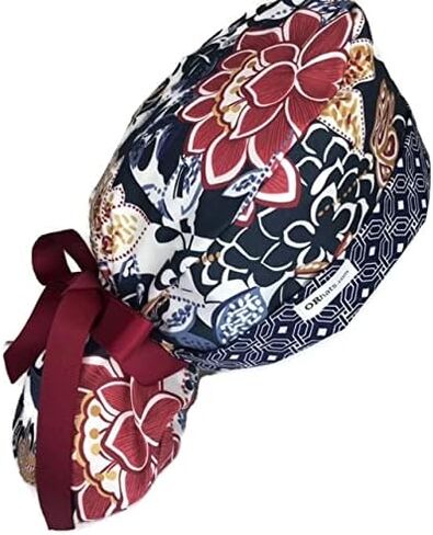 Ponytail Scrub Cap Flowery Scrub Hat Scrub Caps for Women in Saudi Arabia
